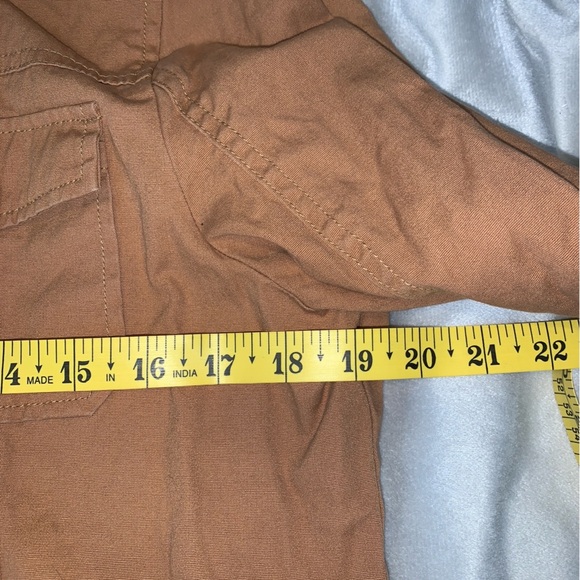 Chocolate USA hooded field utility jacket pockets cotton lightweight size large - Picture 5 of 6